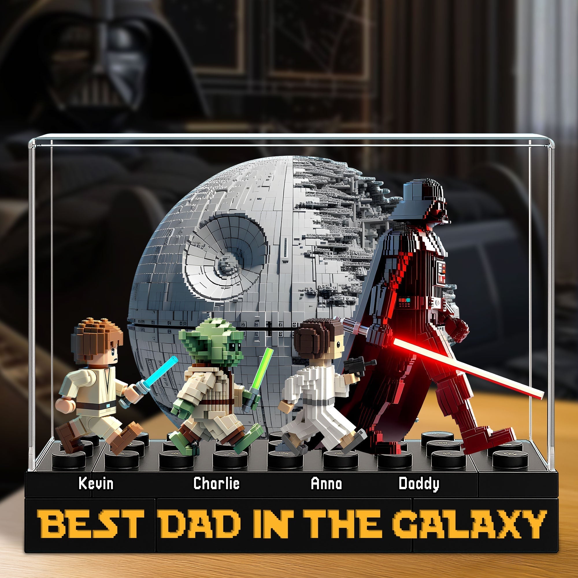 Personalized Acrylic Plaque Best Dad In The Galaxy Gift