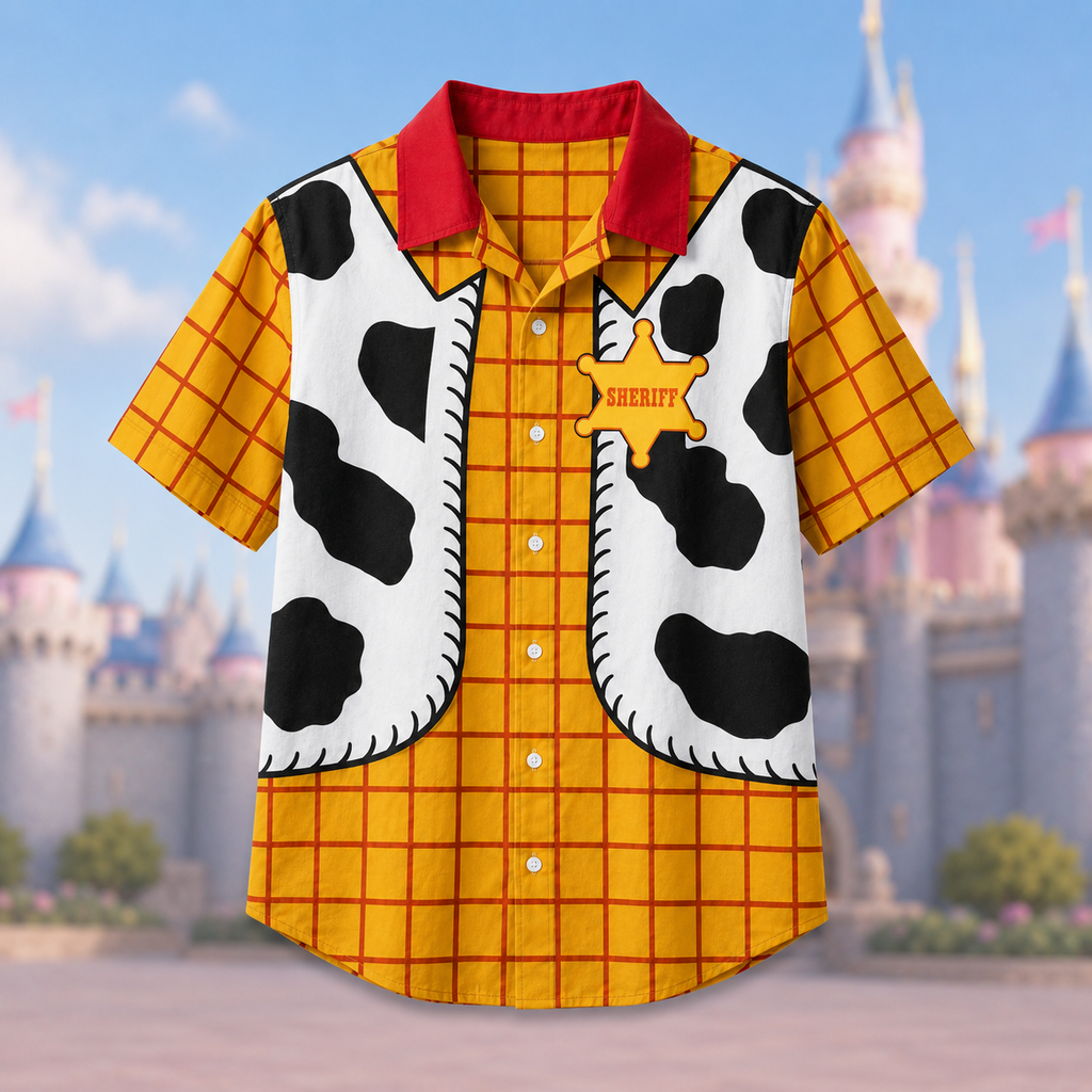 Personalized Kids Cowboy Shirt Halloween Costume Shirt AOP Shirt GradoCreations