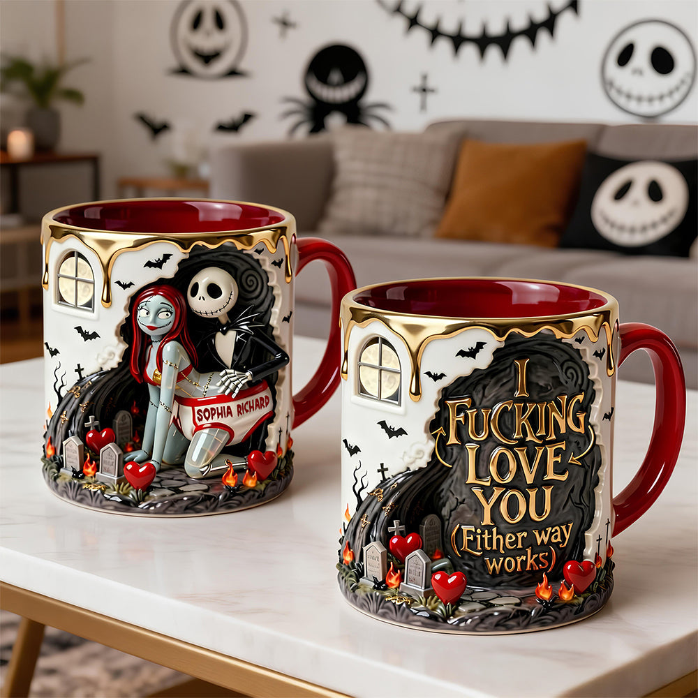 Personalized Spooky Accent Mug Gift for Couples | Halloween