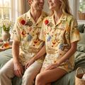 Personalized Hawaiian Shirt Cute Cartoon Bears Gift for Couples