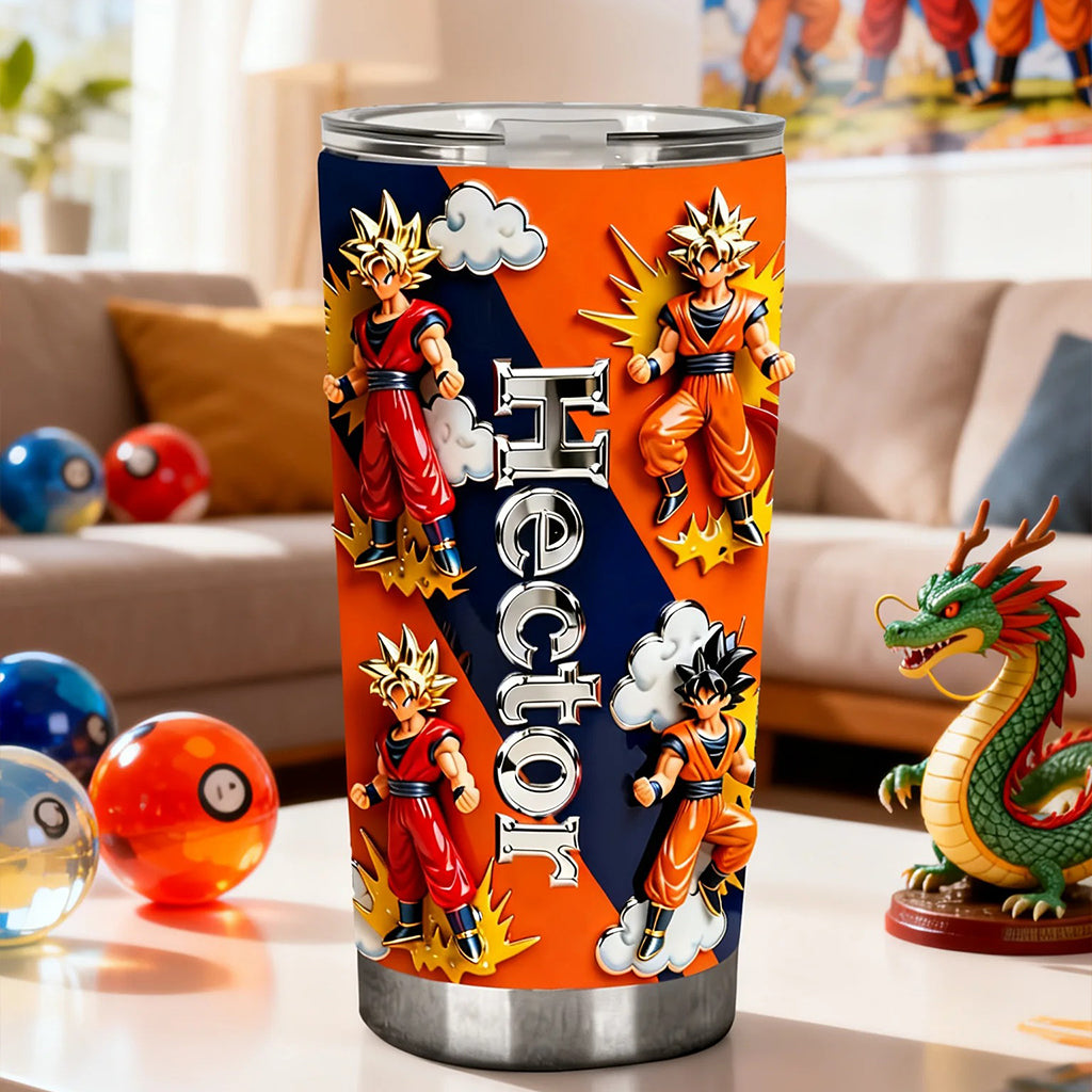 Personalized Dragon Ball Z Tumbler Custom Name Gift for Fans