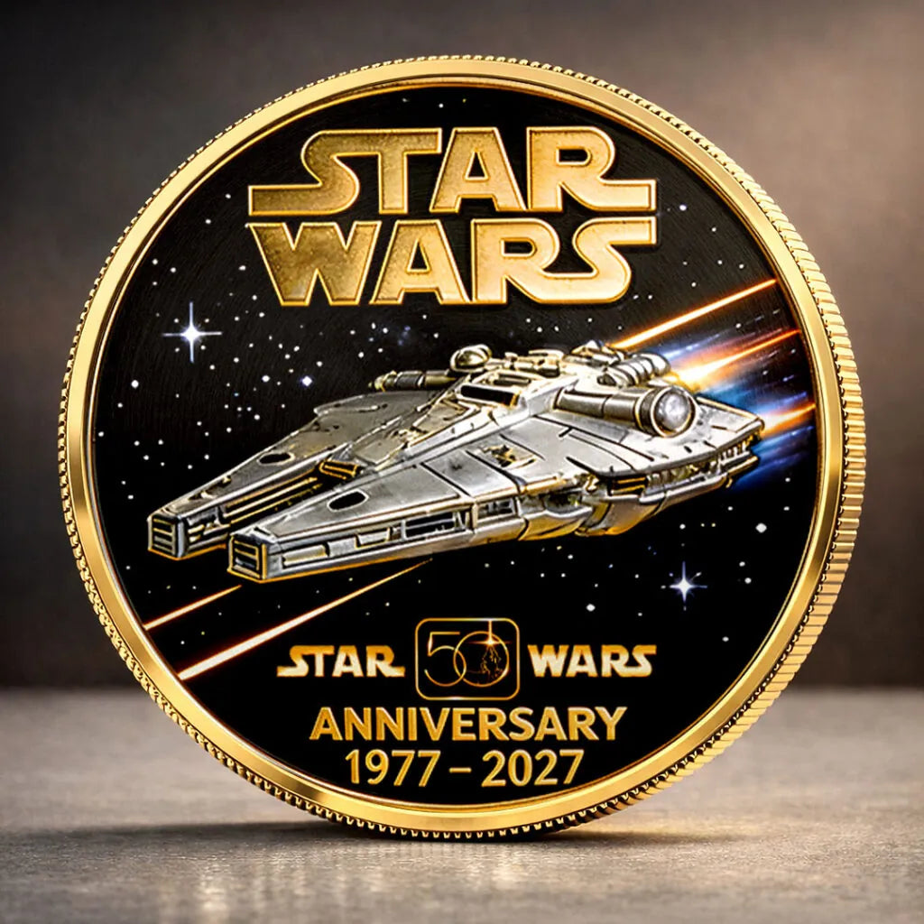 Personalized Star Wars 50th Anniversary Commemorative Coin Gift for Movie Fans