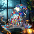 Personalized Spooky Family Suncatcher Ornament for Home Decor Window Hanging Suncatcher GradoCreations