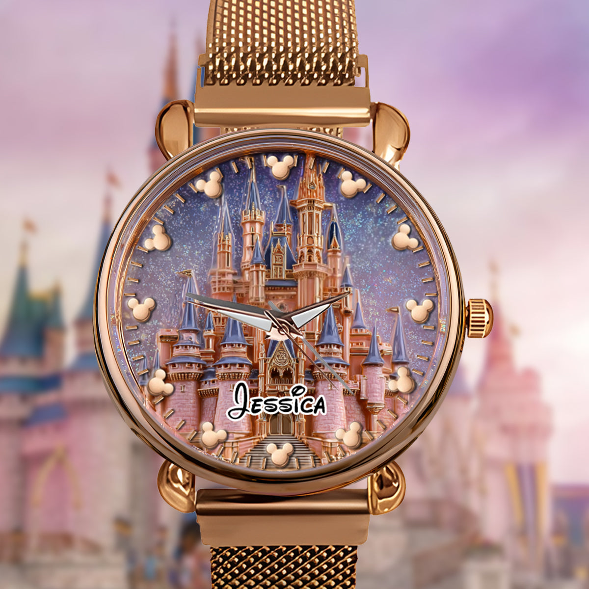 Personalized Women Hand Watch with Custom Strap Charms Gift for Her