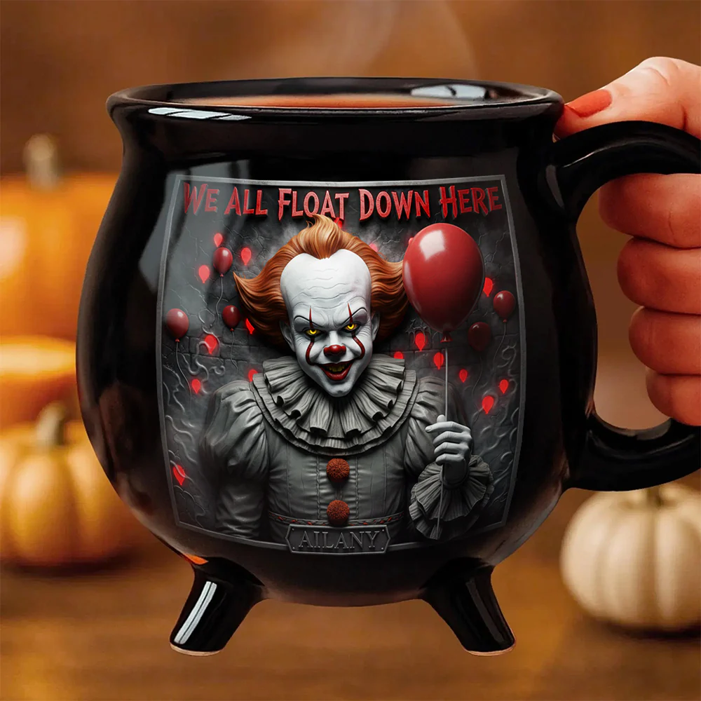 Personalized Horror Cauldron Mug Custom Name Halloween Gift Cauldron Coffee Mug GradoCreations
