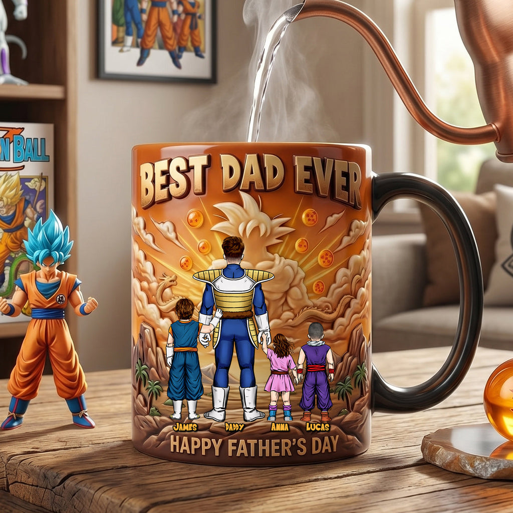 Personalized Dragon Ball Best Dad Ever Mug Gift for Father