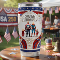Personalized Patriotic Tumbler 250th Anniversary Family Gift