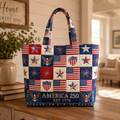 Personalized Quilted Tote Bag America 250 Patriotic Gift for Her