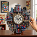 Personalized Spider-Man Wall Hanging Clock Custom Name Gift for Movie Fans Wall Hanging Clock GradoCreations