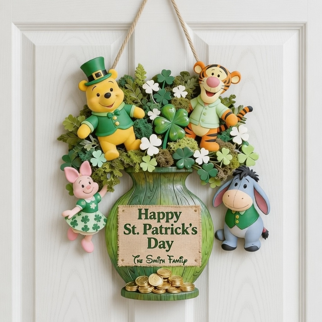 Personalized St. Patrick's Day Wood Sign for Family Home Decor