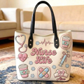 Personalized Nurse Life Tote Bag Custom Name Gift for Nurse