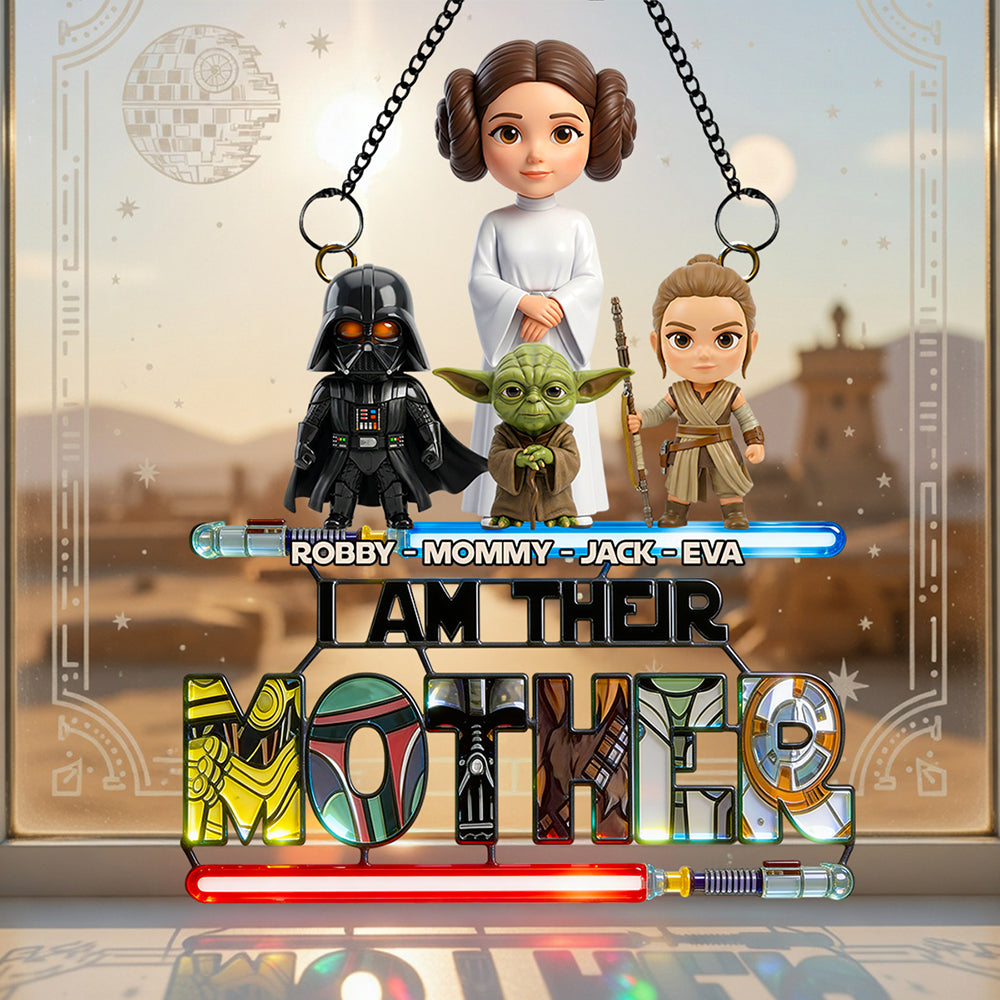 Personalized Star Wars Suncatcher Ornament Gift for Mom Window Hanging Suncatcher GradoCreations