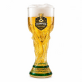 Personalized Trophy Beer Glass Custom Name Gift for Soccer Fans