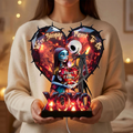 Personalized Acrylic Light Box Custom Shape Halloween Couples Gift Acrylic Light Box GradoCreations