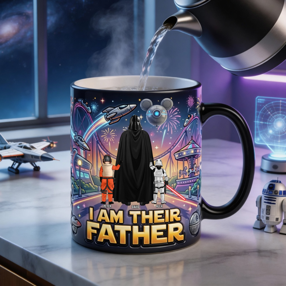 Personalized Epic Warrior Dad Mug with I Am Their Father Quote - Unique Gift for Dad