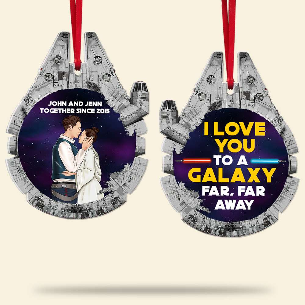 Personalized Acrylic Ornament I Love You Galaxy Gift for Couples
