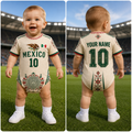 Personalized Mexico Soccer Bodysuit Cute Baby Gift for New Parents