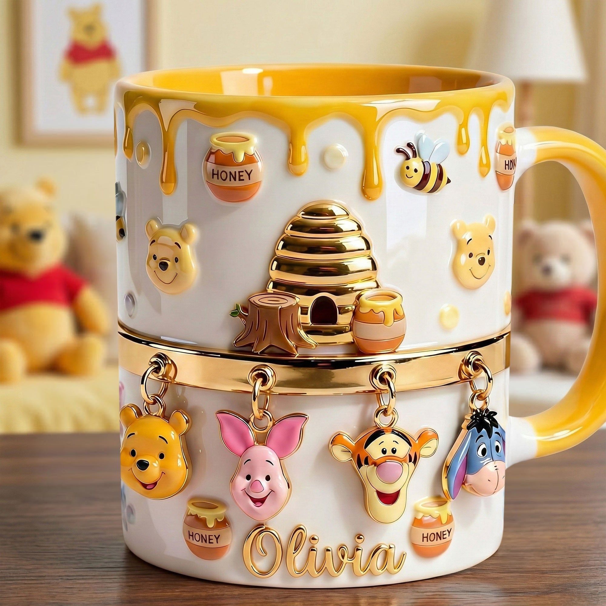 Personalized Honey Bear Accent Mug Gift for Movie Fans