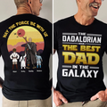 Personalized Dadalorian Shirt Gift for Dad - Custom Name Cotton Tee