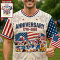 Personalized Patriotic Baseball Jersey Custom Name Gift for Independence Day