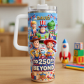 Personalized 40 oz Tumbler with Handle for Movie Fans - Custom Name Gift