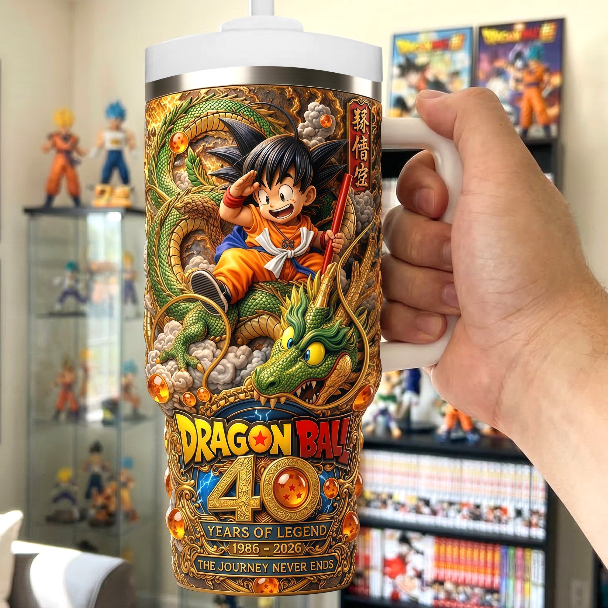 Personalized 40 oz Dragon Ball Tumbler Gift for Movie Fans