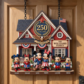 Personalized Custom Shaped Wood Sign for Family - 250 Years of America's Freedom Gift