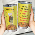 Personalized Burger Couple Tumbler Custom Name Gift for Couple Anniversary