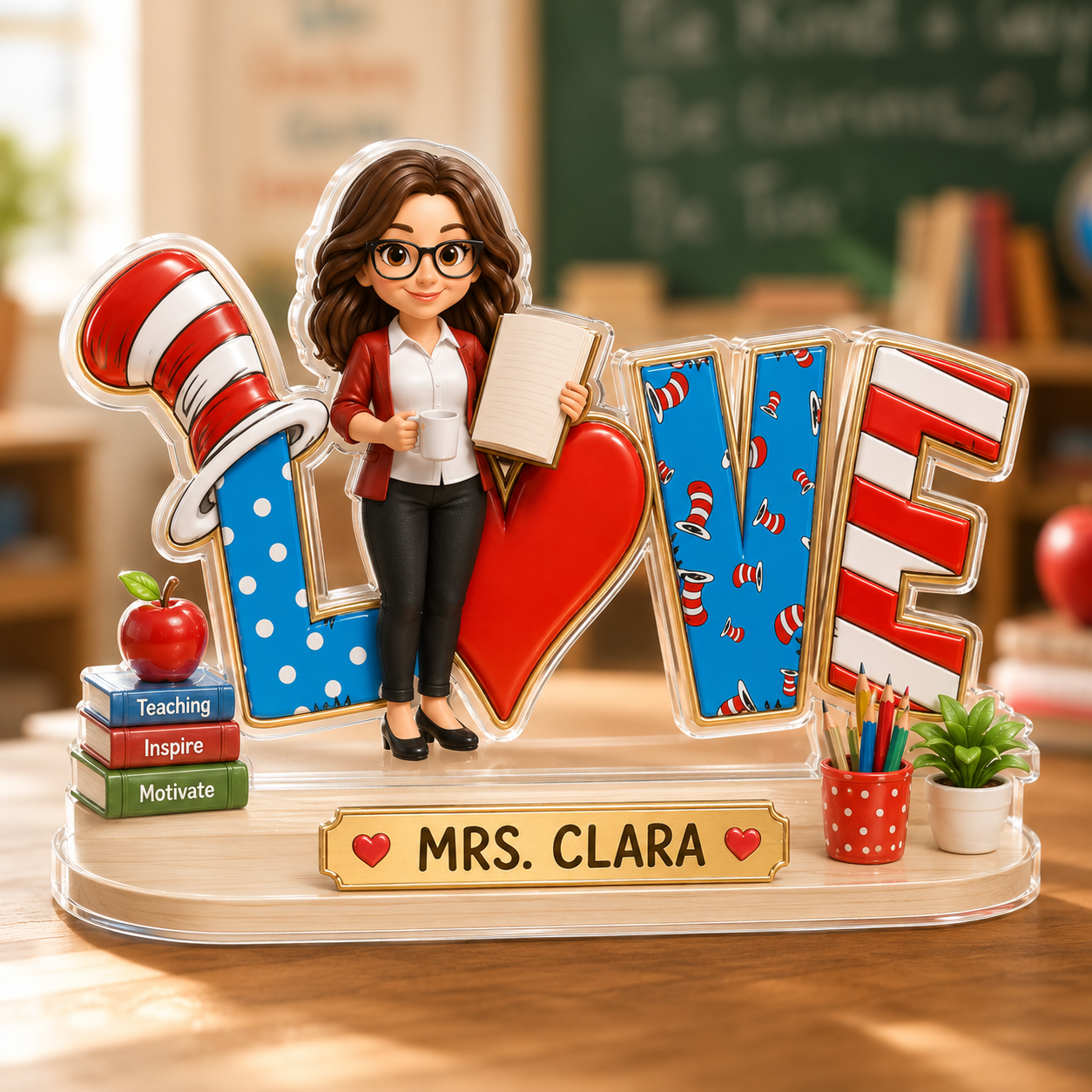 Personalized Acrylic Plaque for Teacher Gift | Custom Keepsake