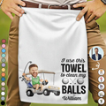 Personalized Golf Towel Custom Photo Funny Gift for Dad