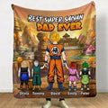Personalized Dragon Ball Super Saiyan Dad Blanket Gift for Dad