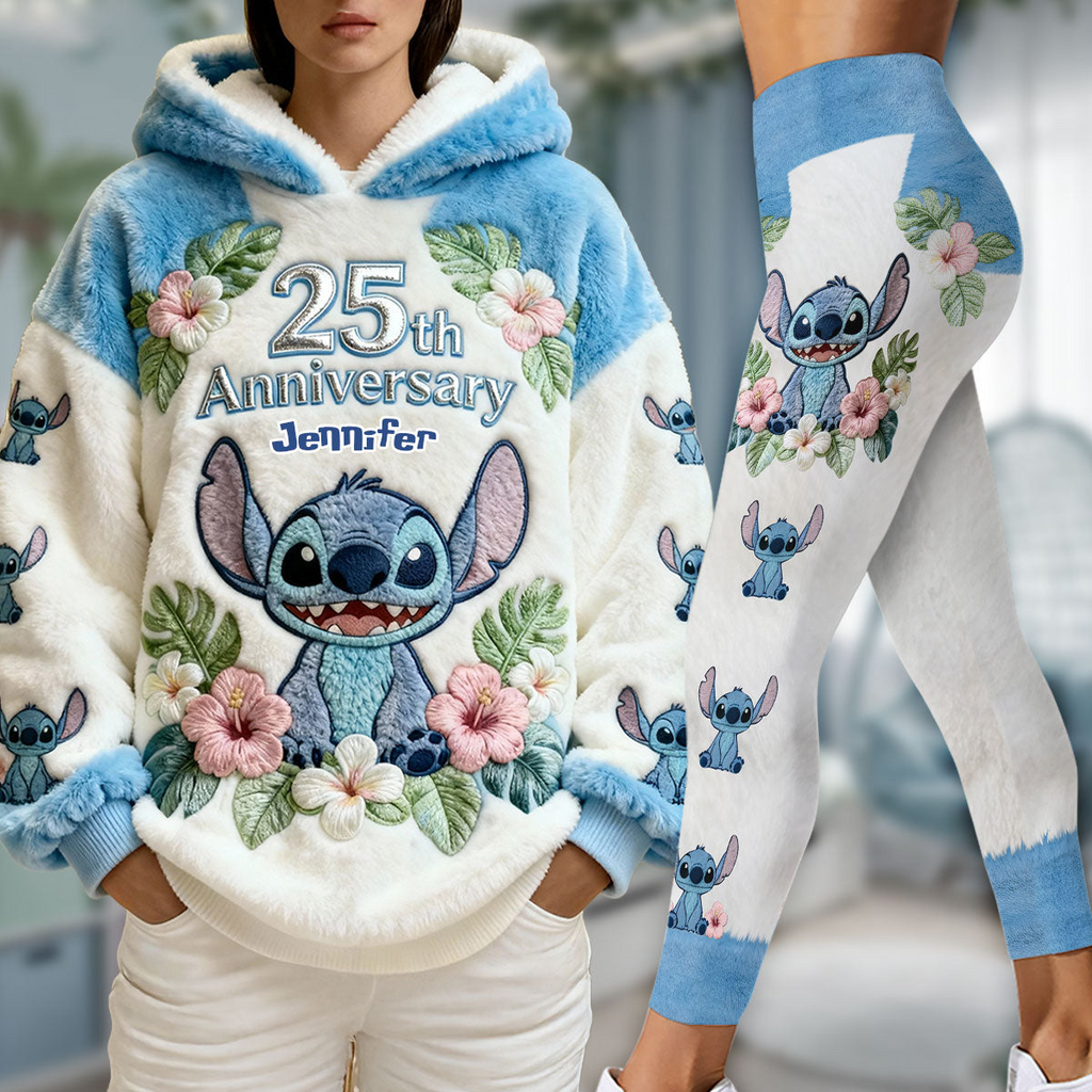 Personalized 25th Anniversary Hoodie and Leggings Set Gift for Her