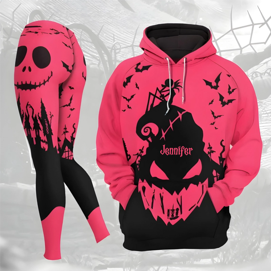 Personalized Spooky Boogie Man Hoodie & Leggings Set Gift for Her