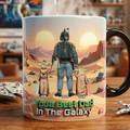 Personalized Yoda Best Dad In The Galaxy Accent Mug Gift
