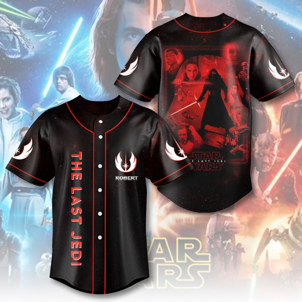 Personalized Baseball Jersey Custom Name Star Wars Gift for Movie Fans