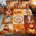 Personalized Quilt Bedding Set Autumn Theme Custom Name Gift for Her Quilted Bedding Set GradoCreations