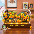 Personalized Super Dad Acrylic Plaque Custom Name Gift for Father's Day