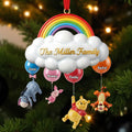 Personalized Family Acrylic Ornament with Rainbow Design for Christmas Ornament GradoCreations