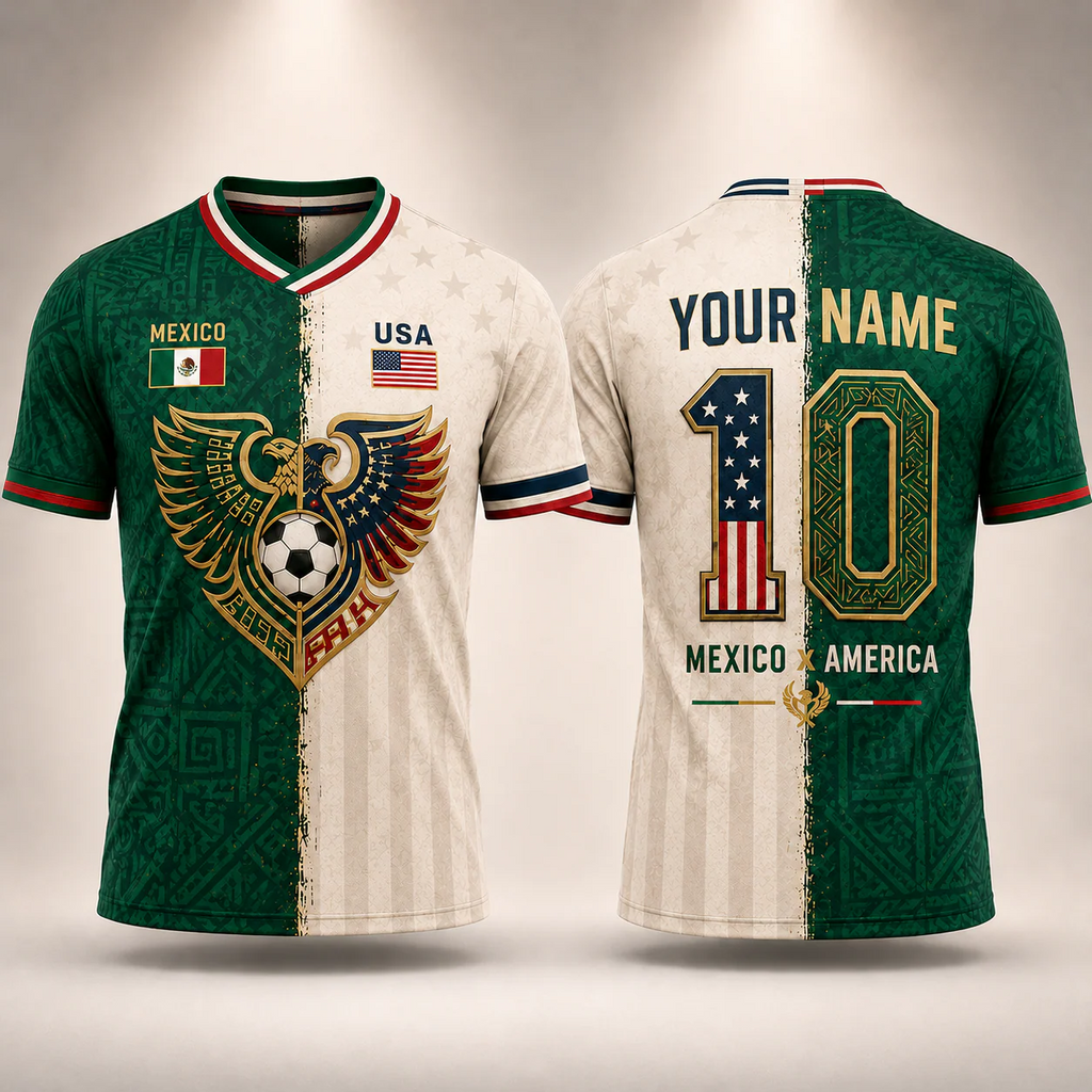 Personalized Soccer Jersey Mexico USA 2026 Custom Name Gift for Football Fans