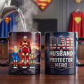 Personalized Accent Mug for Dad with Hero Design - Perfect Gift