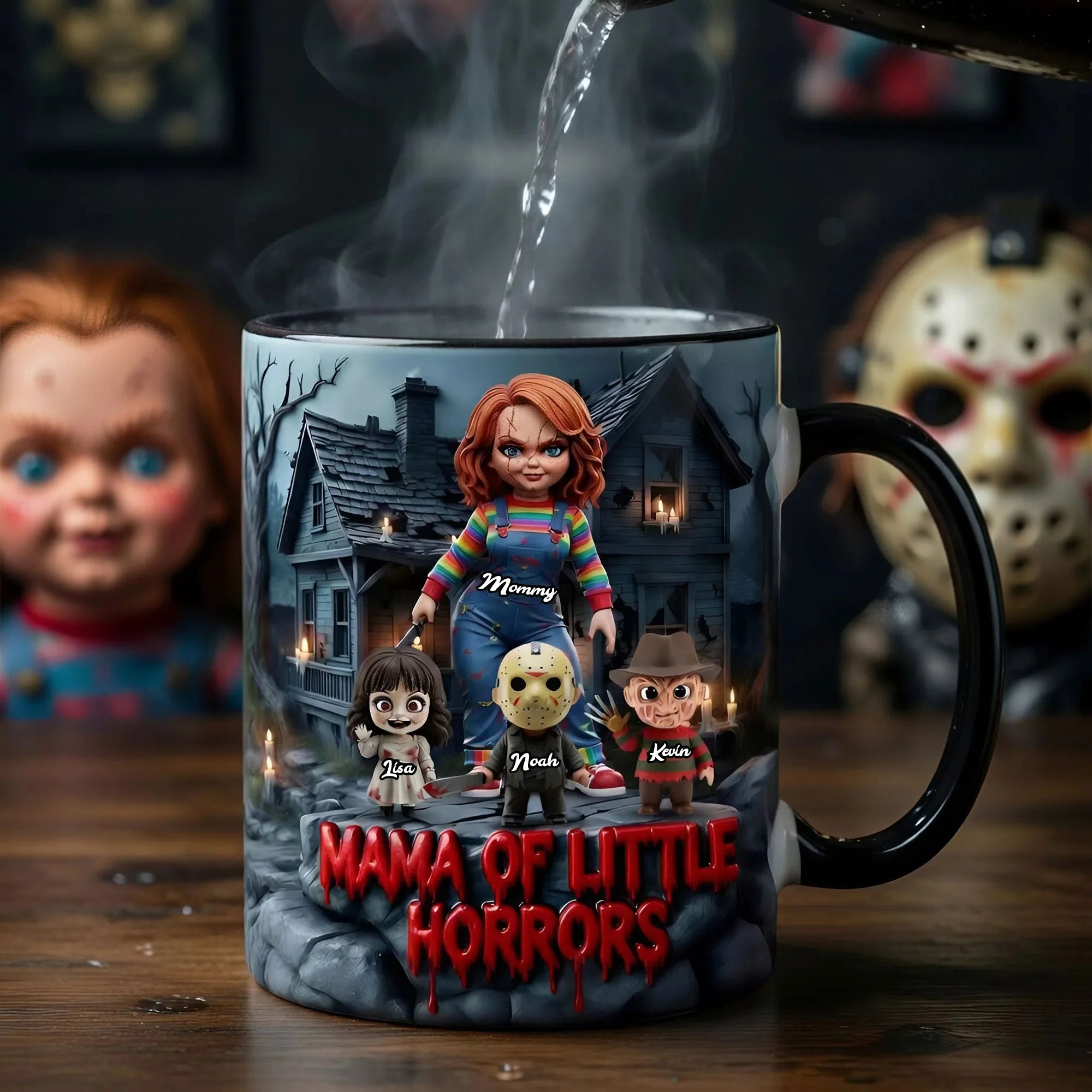 Personalized Halloween Coffee Mug for Mom | Mama of Little Horrors Mug GradoCreations
