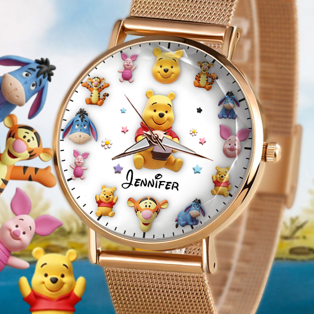 Personalized Winnie the Pooh Women’s Hand Watch Gift for Her