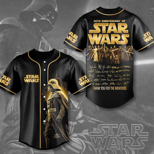 Personalized 50th Anniversary Baseball Jersey for Star Wars Fans Baseball Jersey GradoCreations