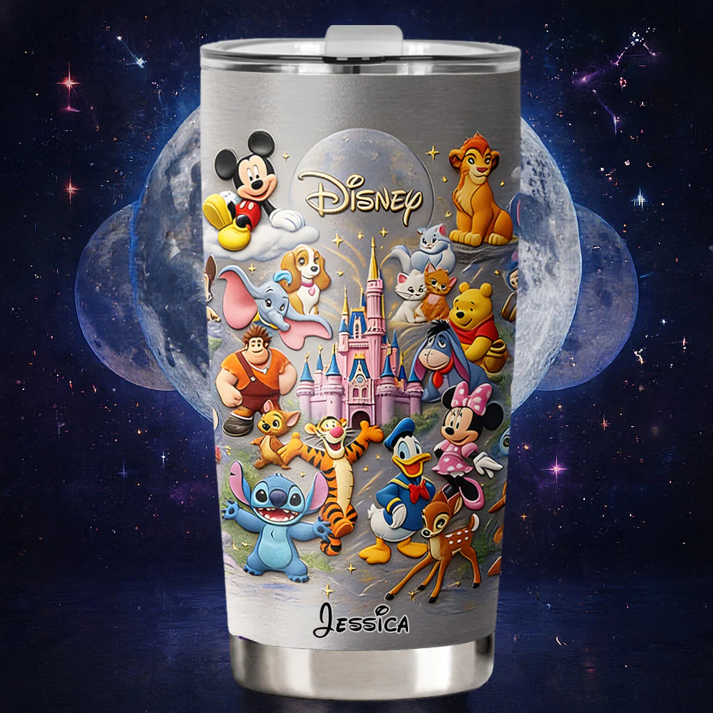 Personalized Disney Tumbler with Magic Mouse & Friends for Her Tumbler GradoCreations