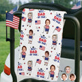 Personalized Funny Golf Towel Custom Photo Best Dad By Par Gift for Father's Day