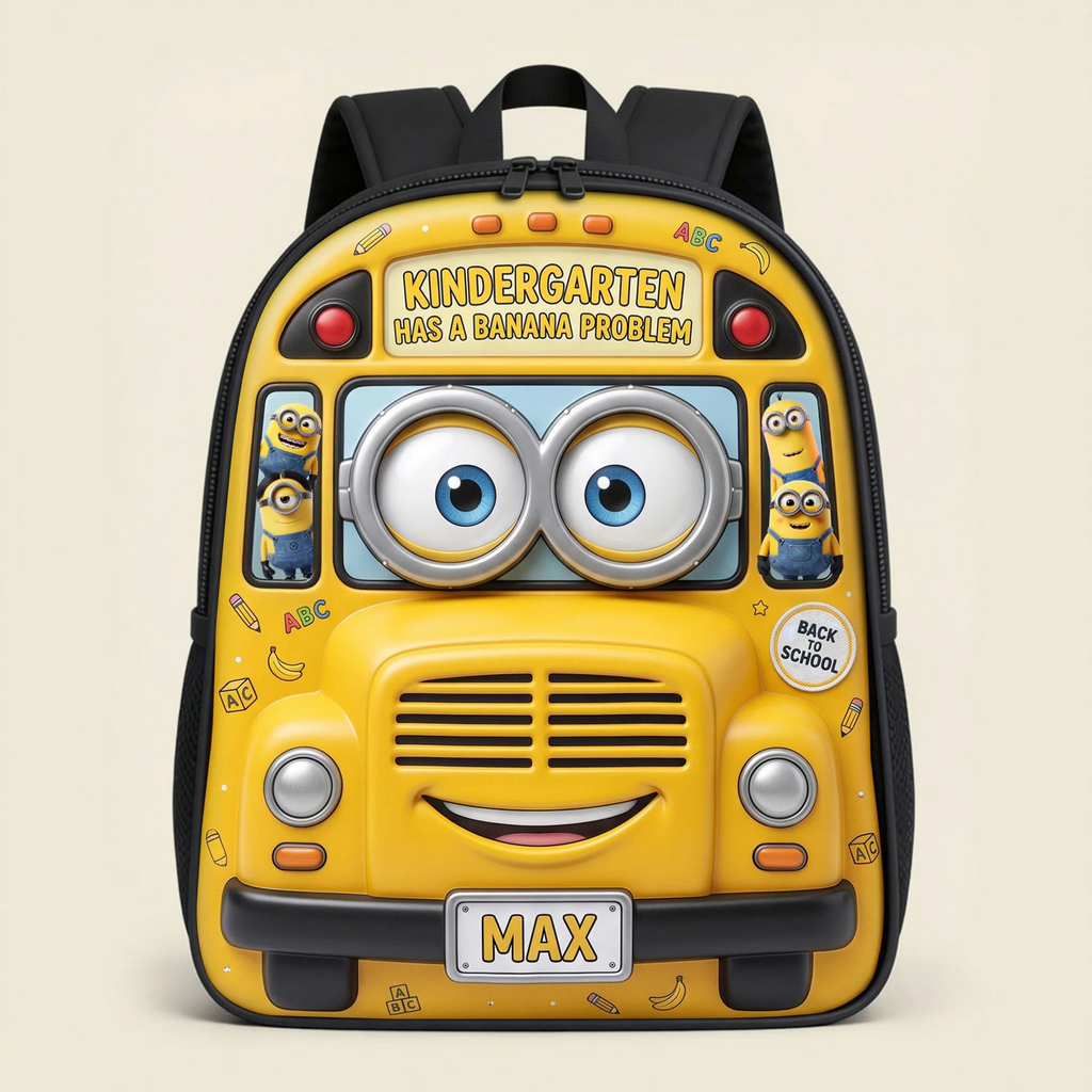 Personalized Cartoon School Backpack for Kids - Back to School Gift