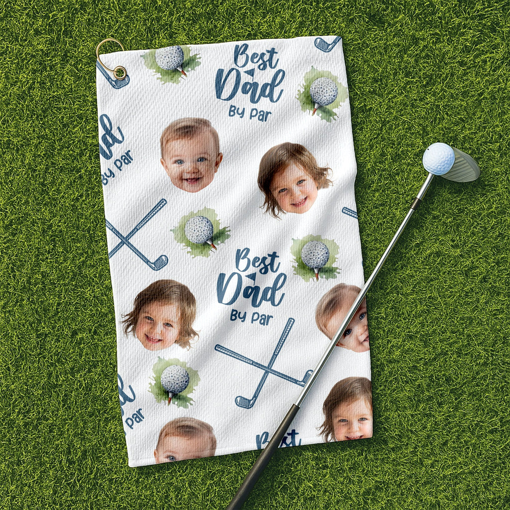 Personalized Funny Golf Towel Custom Photo Gift for Dad