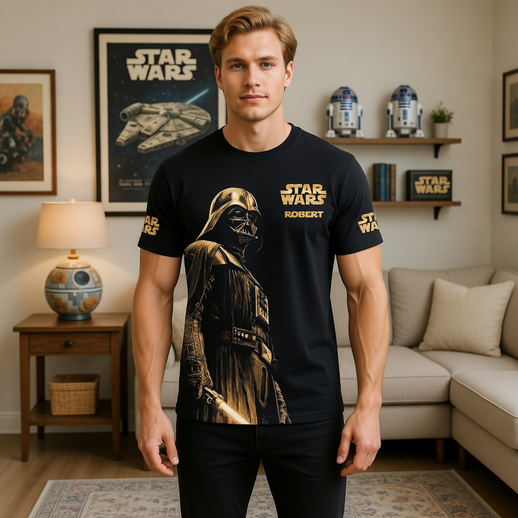 Personalized Star Wars 50th Anniversary All Over Shirt Gift for Movie Fans