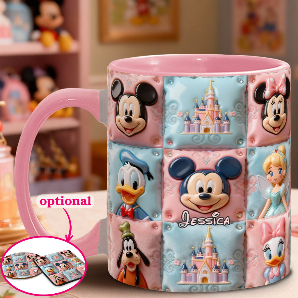 Personalized Disney-Themed Accent Mug Custom Name Gift for Kids & Family