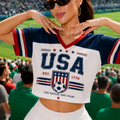 Personalized USA 2026 Soccer Crop Jersey for Football Fans